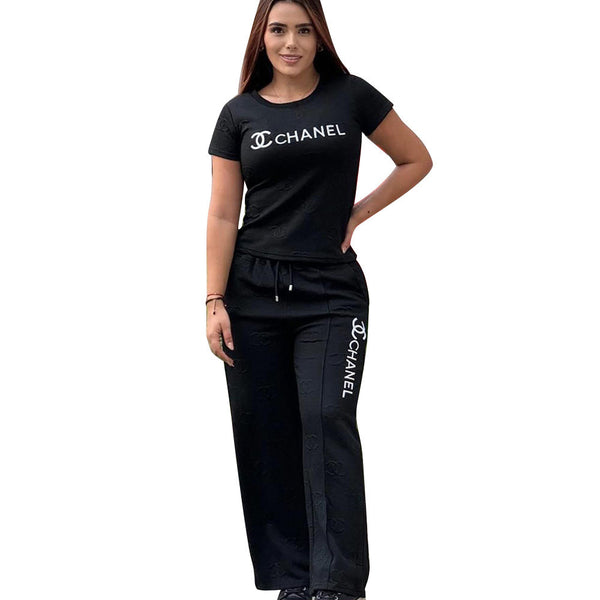 Casual Fashion Steel Stamp Embossed Embroidery Two-Piece Suit