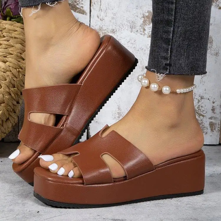 New Elevated Slio Thick Bottom Fashionable All-match Sandals