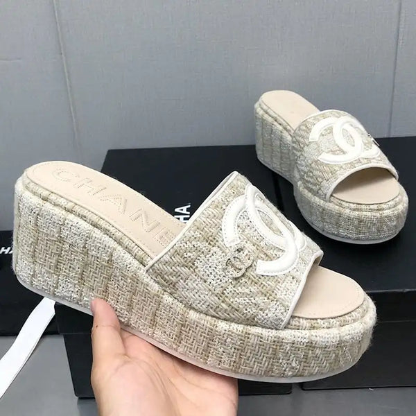 Fashion New Wedge Platform Slippers