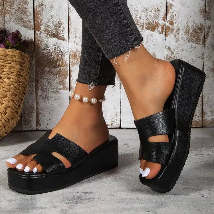 New Elevated Slio Thick Bottom Fashionable All-match Sandals