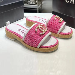 Fashion Versatile Chain Flat Slipper