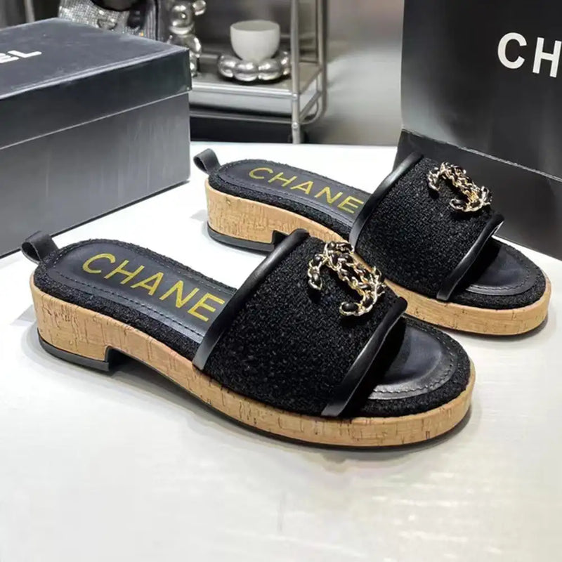 Fashion Versatile Chain Flat Slipper