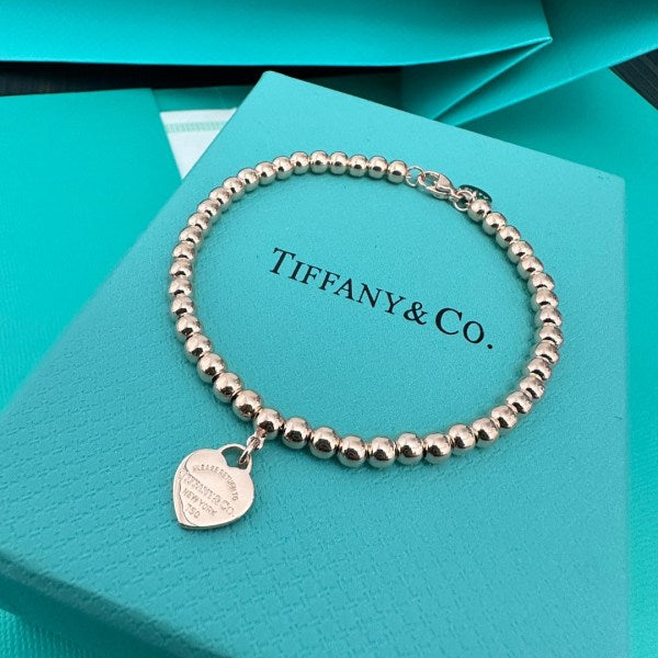 Fashion Heart Pendant Beads Bracelet