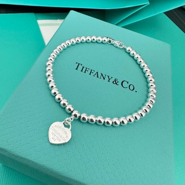 Fashion Heart Pendant Beads Bracelet
