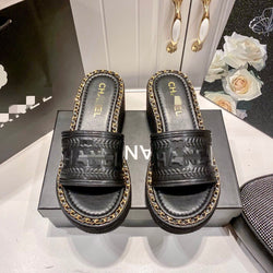 Fashion Versatile Chain Flat Slipper