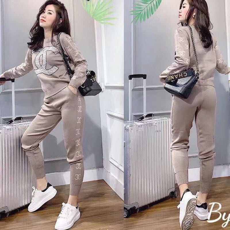 Zip Cardigan Jacket And Leggings 2-Piece Suit