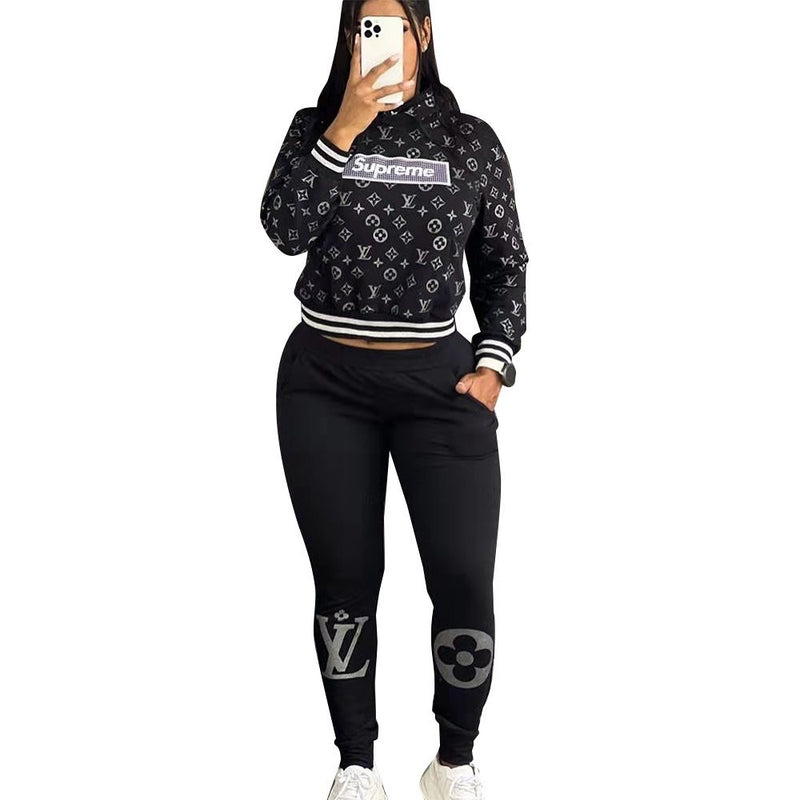 Women's Fashion Letter Printed Suit