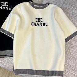 Women's Slim Fit Short Sleeve Knitted Top