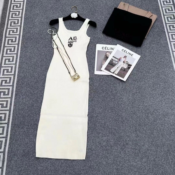 Women's Letter Print Vest & Dress