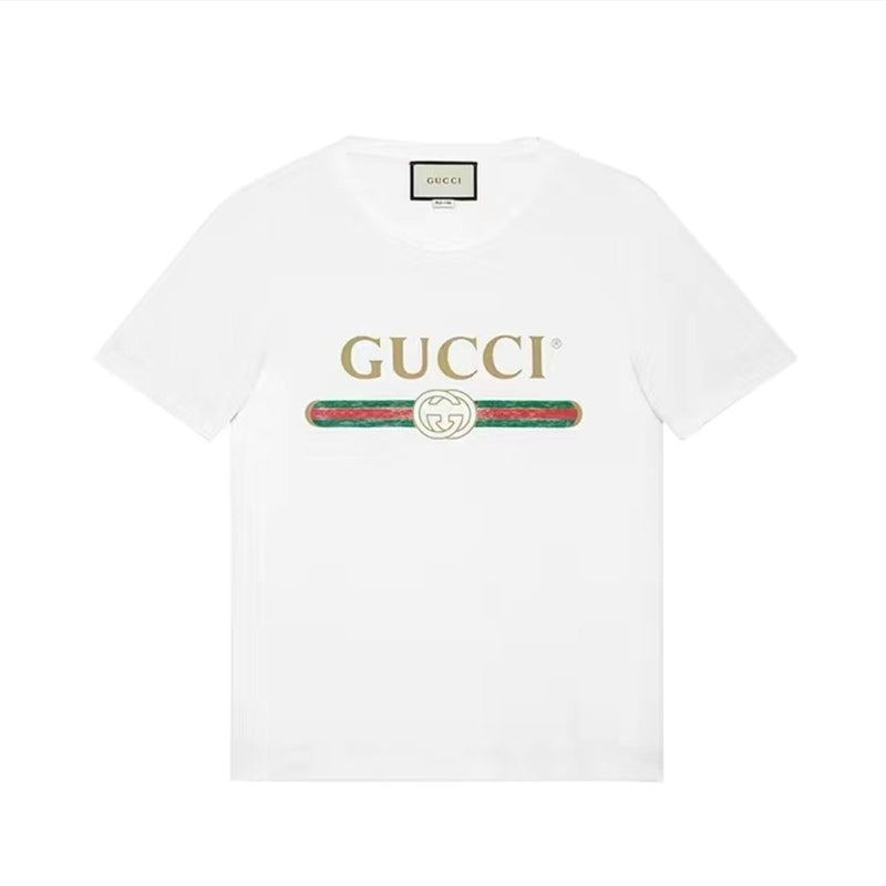 Round Neck Classic Letter Casual Loose T-Shirt