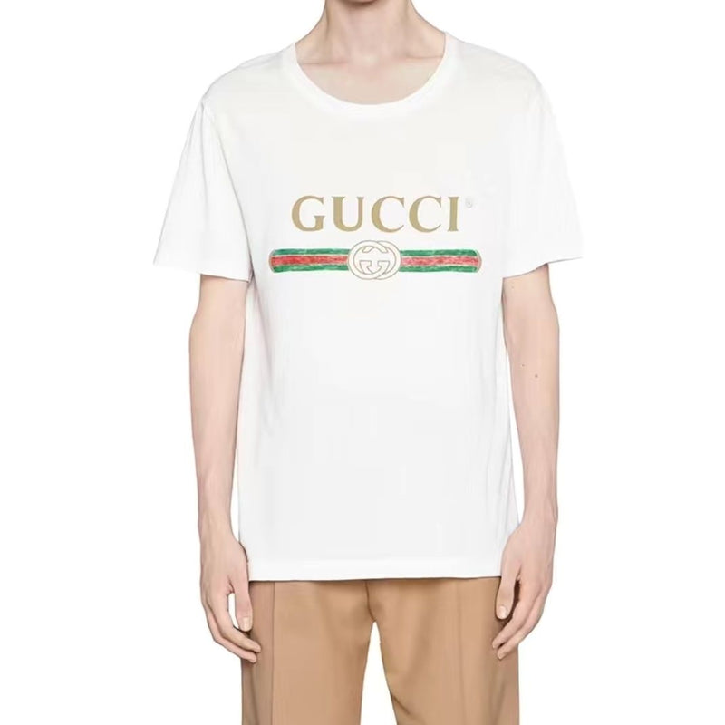 Round Neck Classic Letter Casual Loose T-Shirt