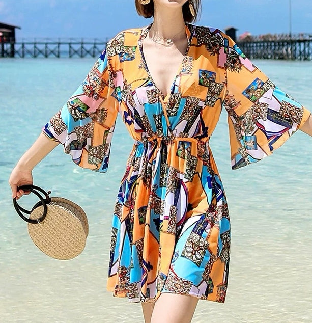 Trendy Letter Printed Bikini Swimsuit