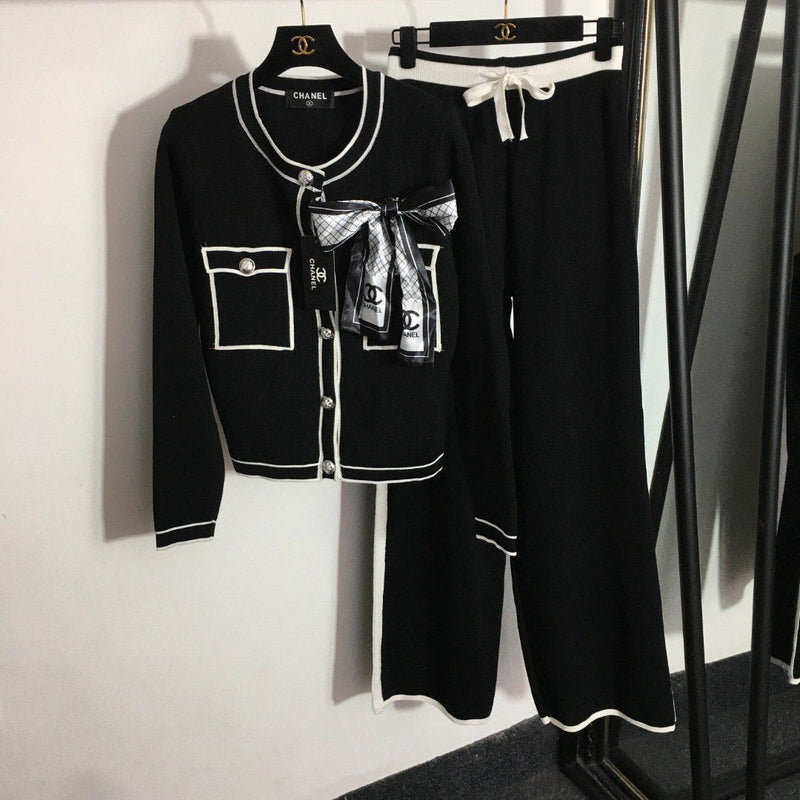 Wide Leg Pants And Top Two Piece Set