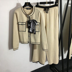 Wide Leg Pants And Top Two Piece Set