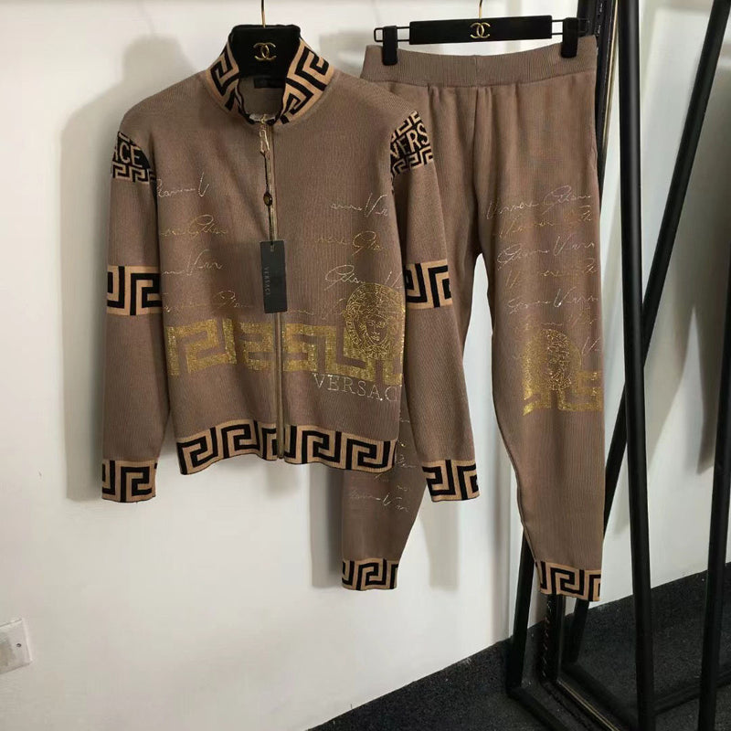Knitted Sweatshirt And Leggings 2-Piece Suit