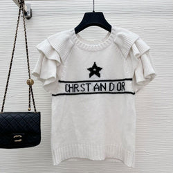 New Knitted Flare Seleeve Women's Top