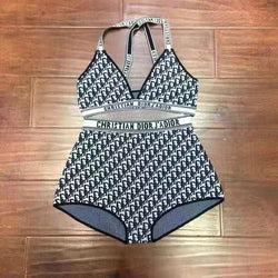 Trendy Letter Printed Women's Swimsuit