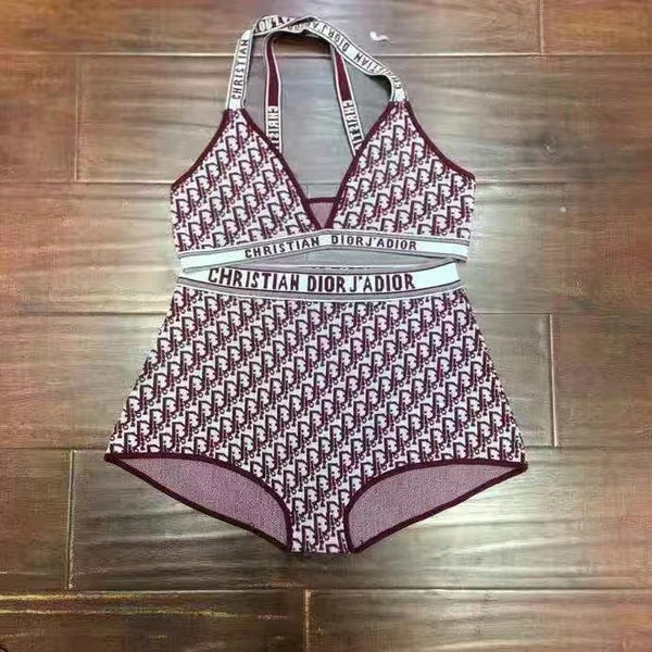 Trendy Letter Printed Women's Swimsuit