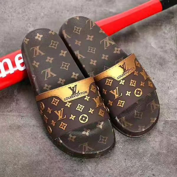 Fashion Letter Print Flat Slippers