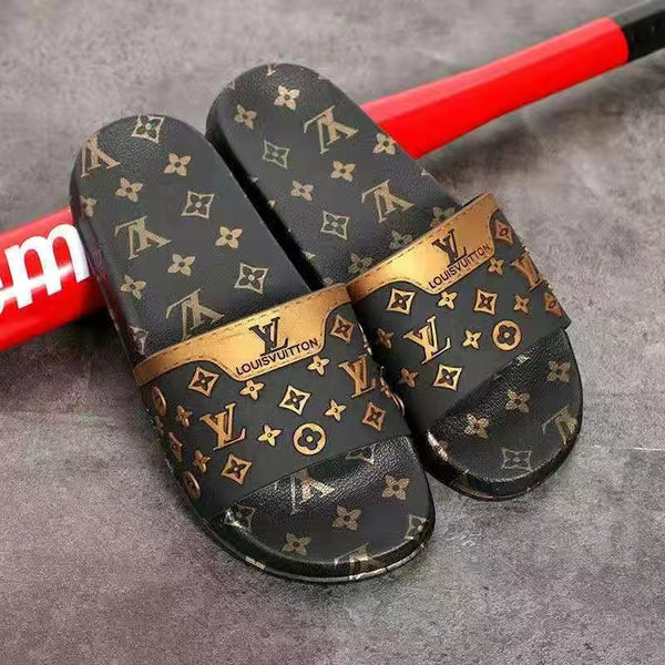 Fashion Letter Print Flat Slippers