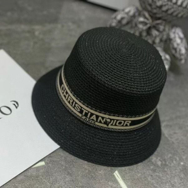 Classical Straw Letter Printed Hat