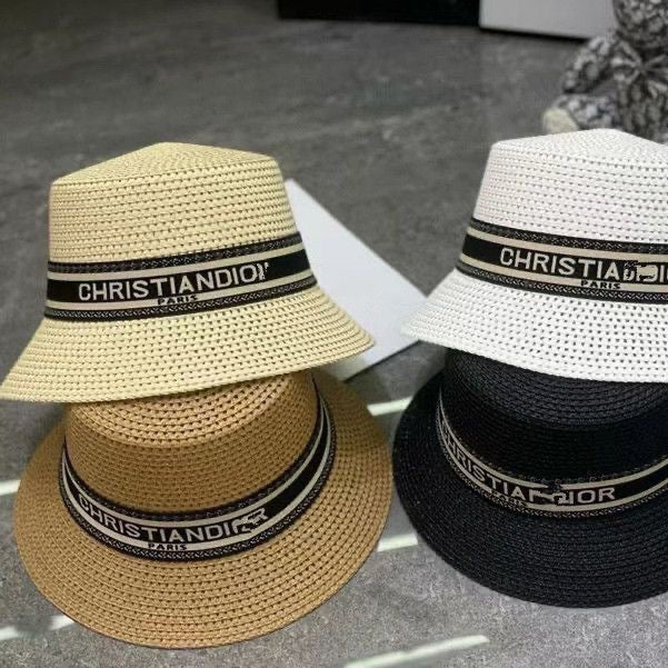 Classical Straw Letter Printed Hat