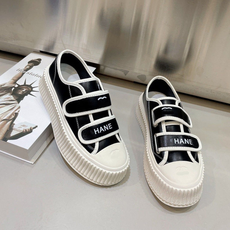 Velvet High-topgenuine Leather Platform Shoes