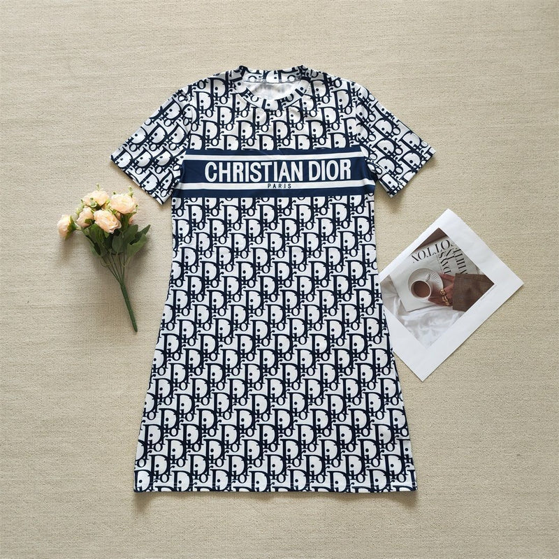 Fashion Letter Printed  Mini Dress