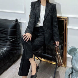 Women's Letter Printed Suit Top+Pants