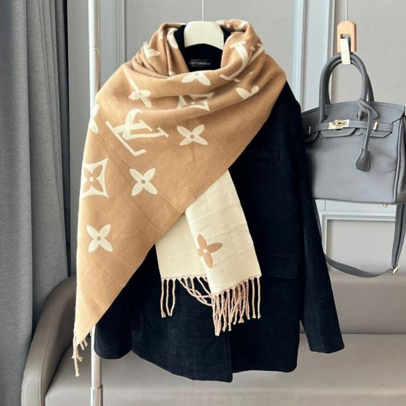 Fashion Letter Printed Cashmere Scarf
