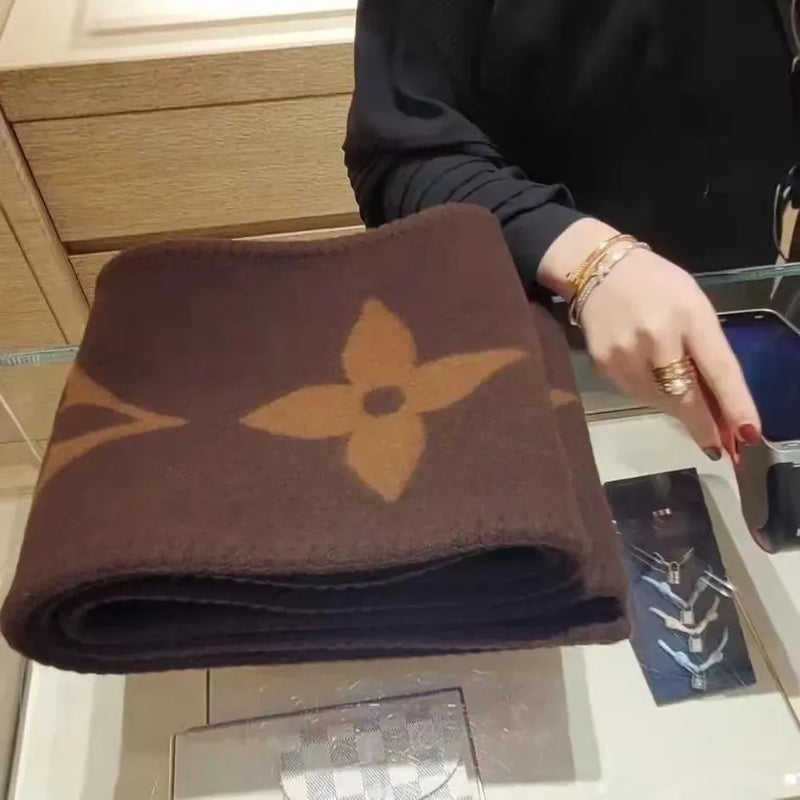 Fashion Letter Printed Cashmere Scarf