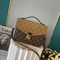 Rectangular Colorblock Letter Print Bag 25x19x9cm