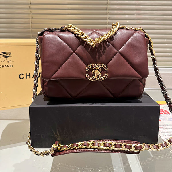 Vintage High Quality Chain Real Leather Flap Handbag