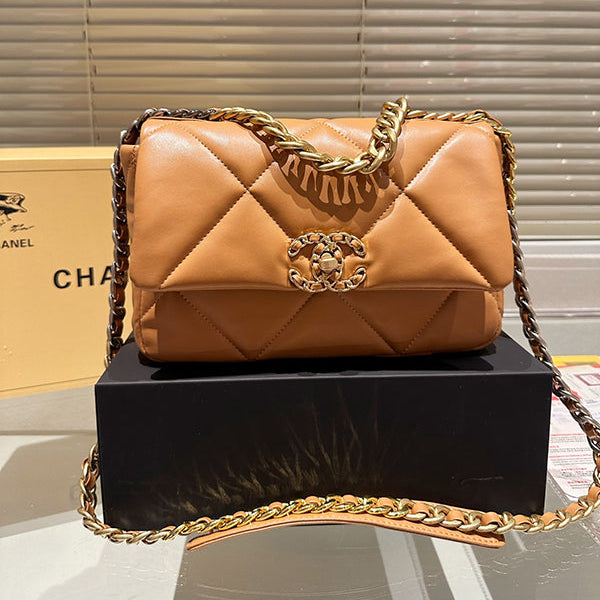 Vintage High Quality Chain Real Leather Flap Handbag