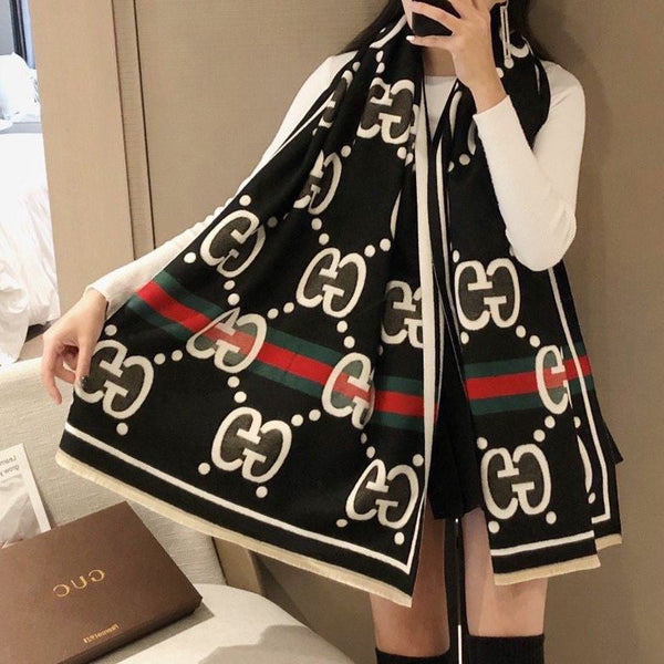 Fashion Contrast Color Cashmere Scarf