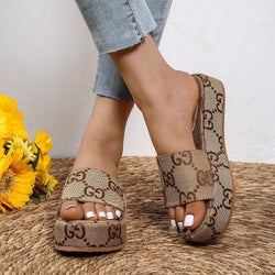 New Letter Thick Sole Sandal