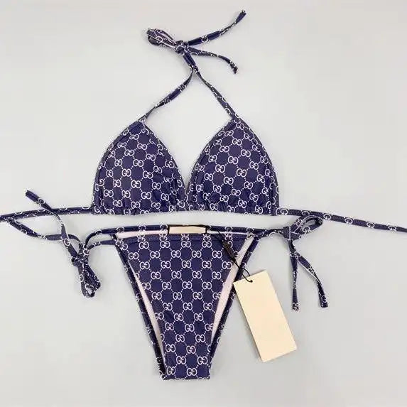Fashion Letter Printed Bikini Swimsuit