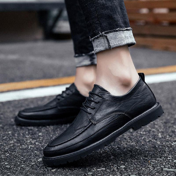 Cowhide Lace Up Men's Dress Shoes