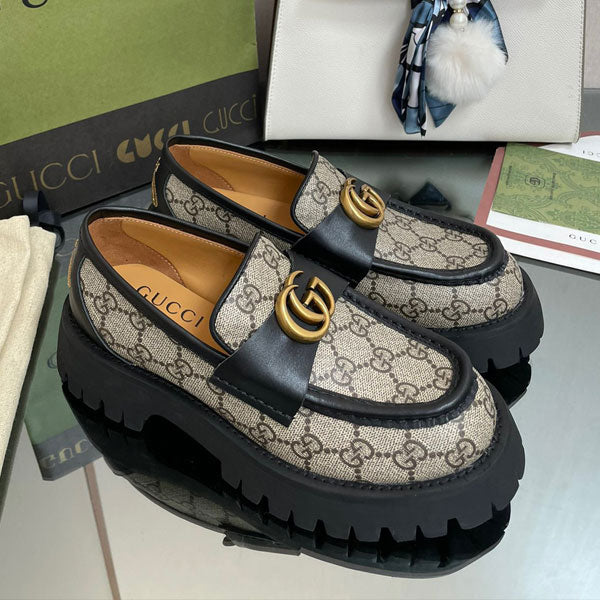 Letter-Embellished Platform Shoes