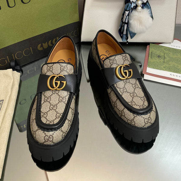 Letter-Embellished Platform Shoes
