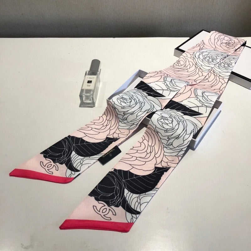 Rose Pattern Leisure Silk Scarf