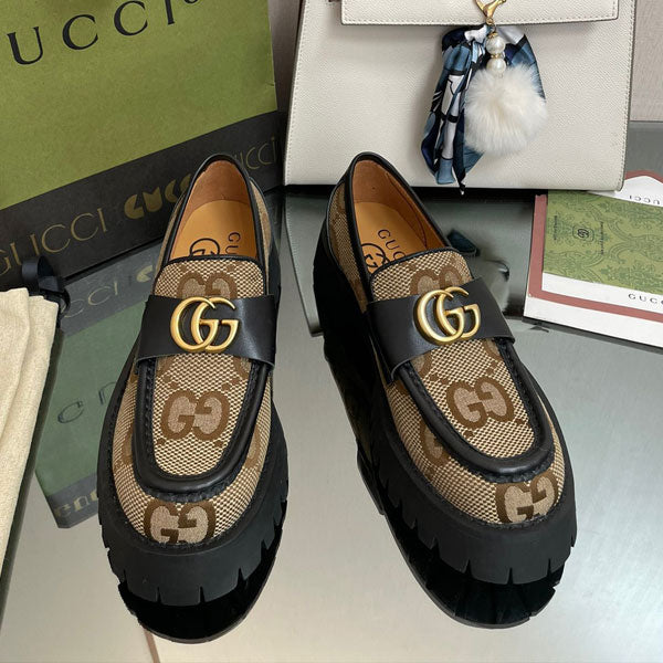 Letter-Embellished Platform Shoes