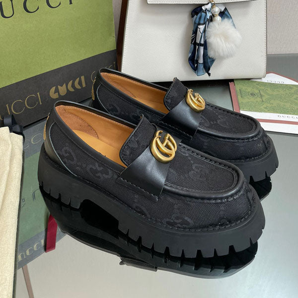 Letter-Embellished Platform Shoes