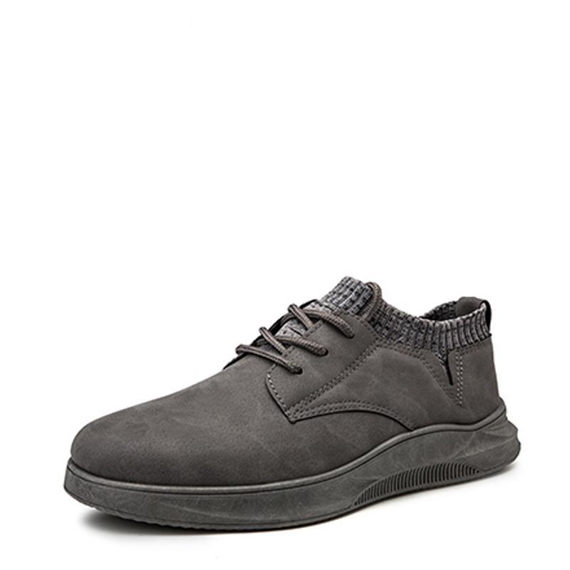 Leather Lace Up Water-proof Men's Sneakers