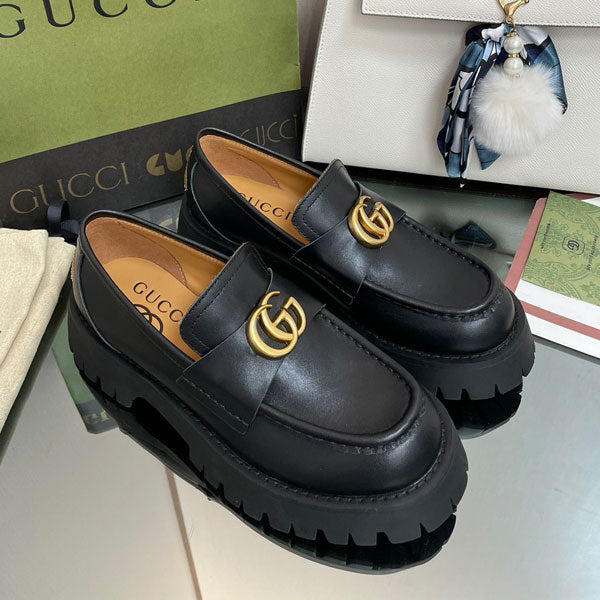 Letter-Embellished Platform Shoes