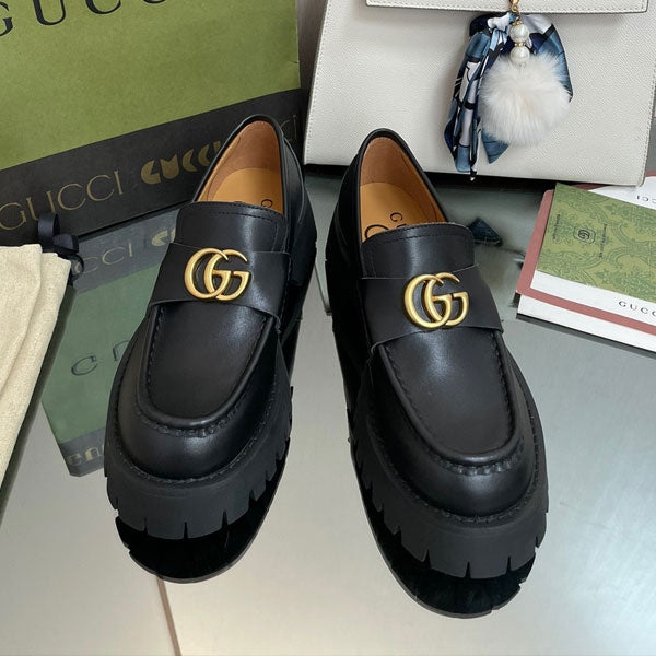 Letter-Embellished Platform Shoes