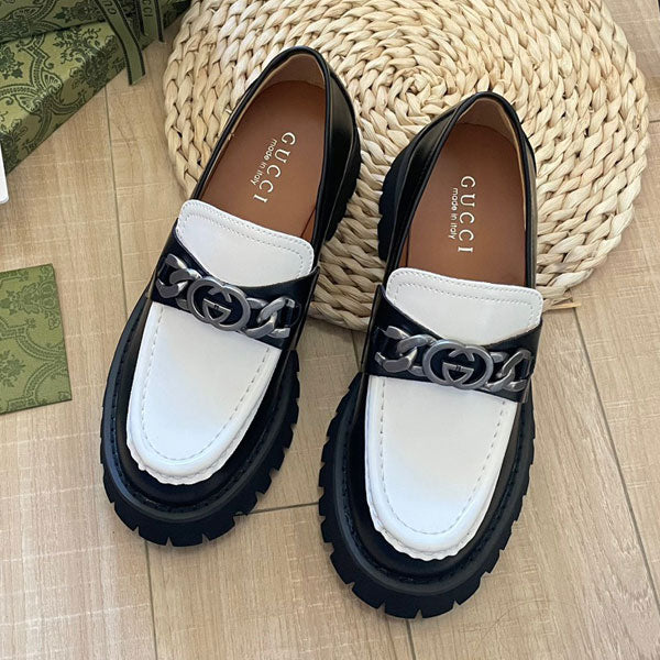 Letter-Embellished Platform Shoes