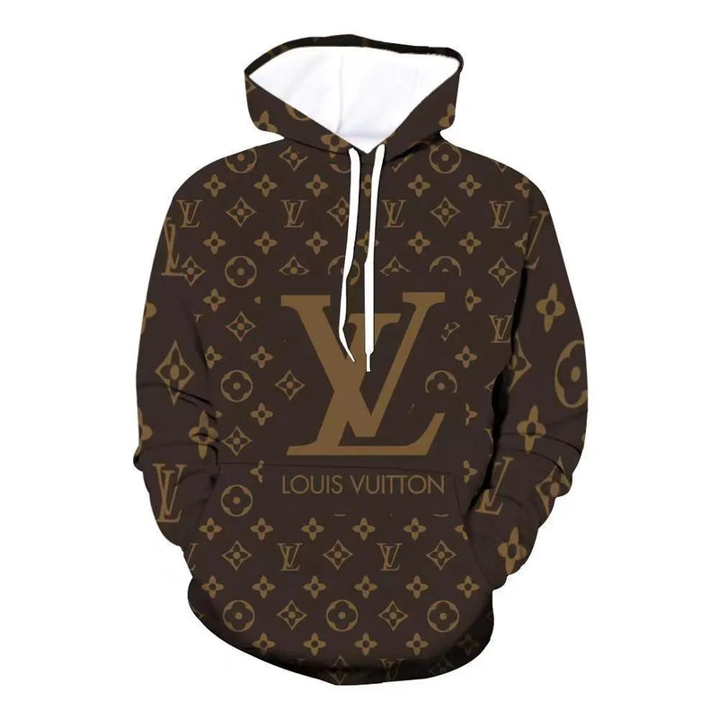 Letter Printed Loose Printed Hooded