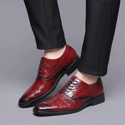Leather Pointed Toe Men's Dress Shoes