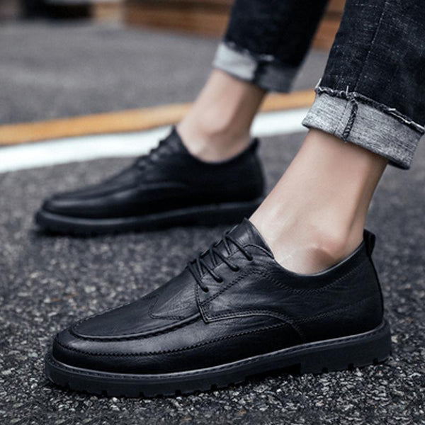 Cowhide Lace Up Men's Dress Shoes